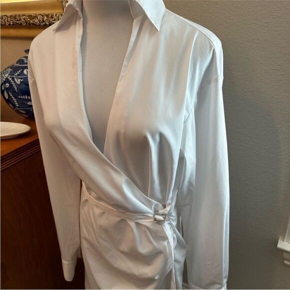 NWT Naked Wardrobe WHITE LONG SLEEVE-S7 - Picture 6 of 8